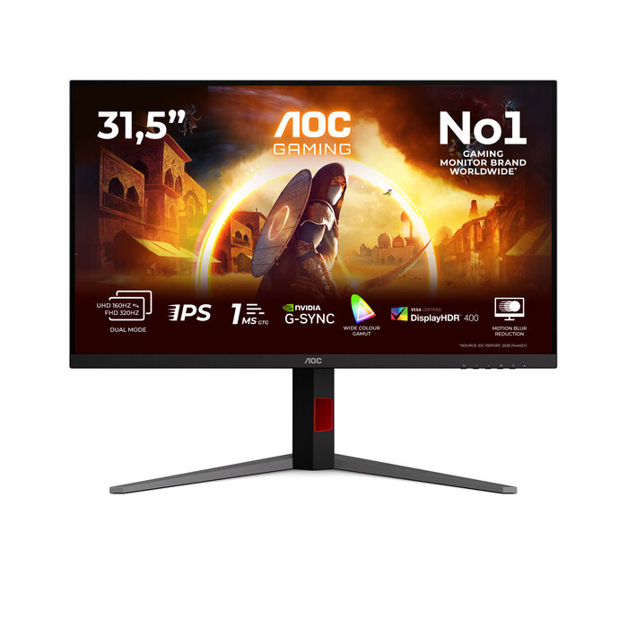 AOC AOC G4 U32G4U computer monitor 80 cm (31.5") 3840 x 2160 Pixels 4K Ultra HD Zwart, Rood