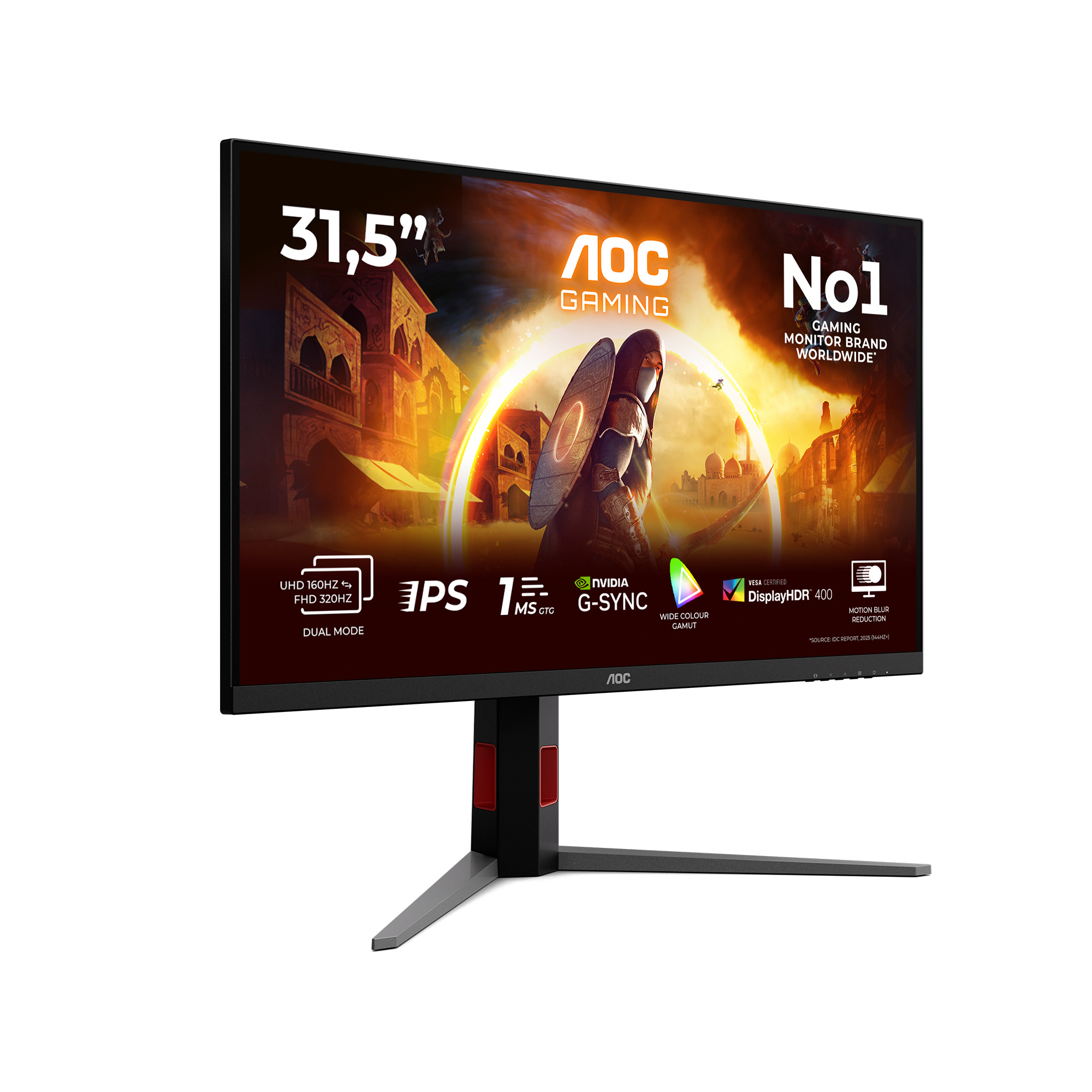 AOC AOC G4 U32G4U computer monitor 80 cm (31.5") 3840 x 2160 Pixels 4K Ultra HD Zwart, Rood