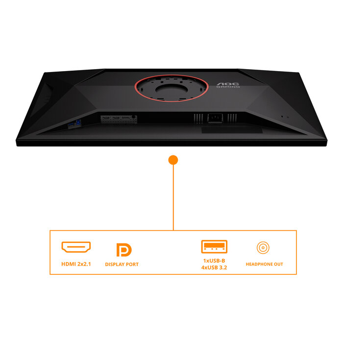 AOC AOC G4 U32G4U computer monitor 80 cm (31.5") 3840 x 2160 Pixels 4K Ultra HD Zwart, Rood