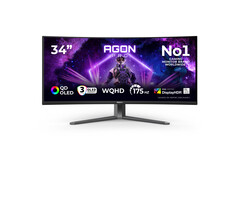 AOC AOC AGON PRO AG346UCDAM computer monitor 86,4 cm (34") 3440 x 1440 Pixels Wide Quad HD QD-OLED Zwart, Grijs