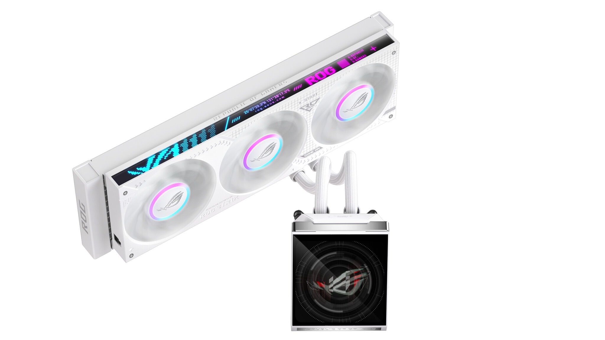 Asus ASUS ROG STRIX SLC IV 360 ARGB LCD WHT Processor Alles-in-één vloeistofkoeler 12 cm Wit 1 stuk(s)