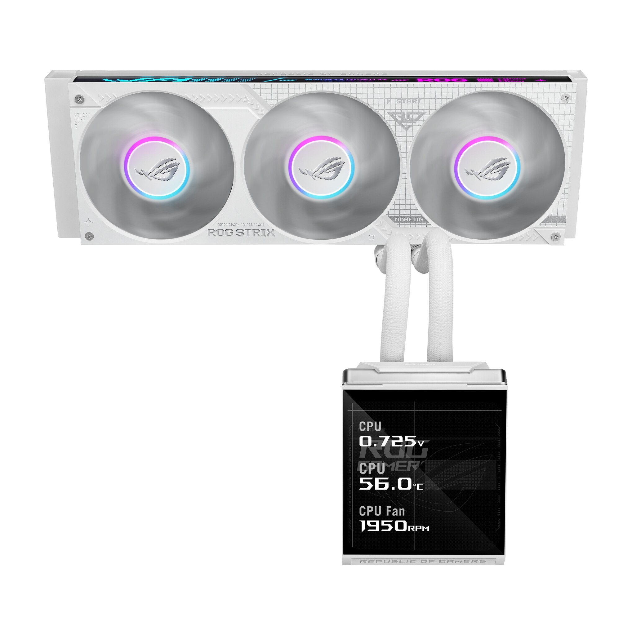 Asus ASUS ROG STRIX SLC IV 360 ARGB LCD WHT Processor Alles-in-één vloeistofkoeler 12 cm Wit 1 stuk(s)