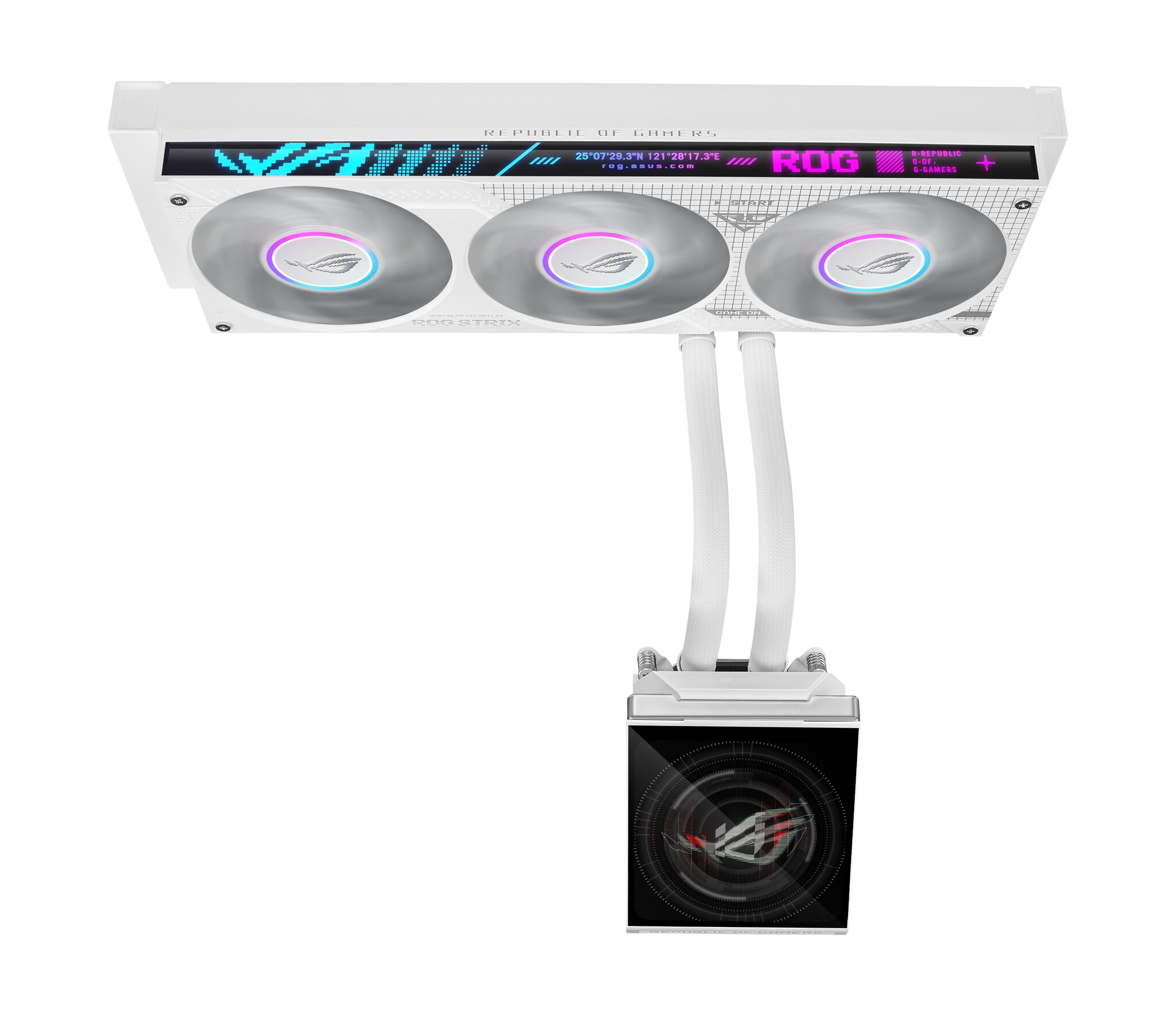 Asus ASUS ROG STRIX SLC IV 360 ARGB LCD WHT Processor Alles-in-één vloeistofkoeler 12 cm Wit 1 stuk(s)