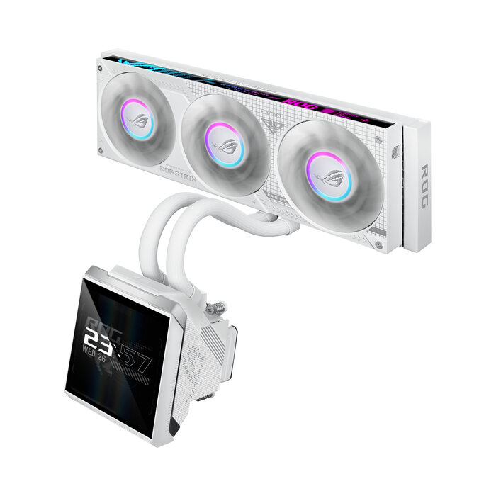 Asus ASUS ROG STRIX SLC IV 360 ARGB LCD WHT Processor Alles-in-één vloeistofkoeler 12 cm Wit 1 stuk(s)