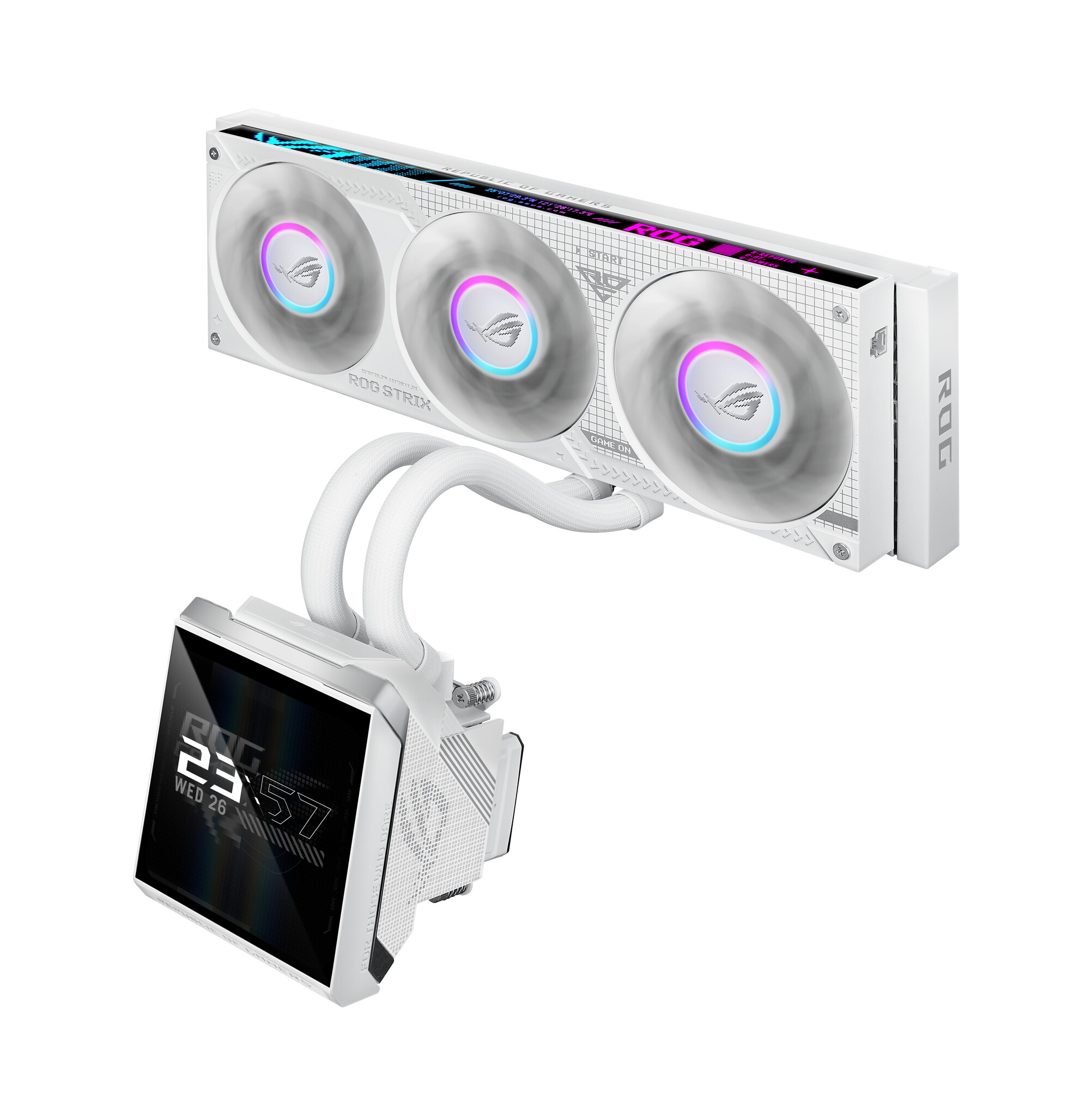 Asus ASUS ROG STRIX SLC IV 360 ARGB LCD WHT Processor Alles-in-één vloeistofkoeler 12 cm Wit 1 stuk(s)