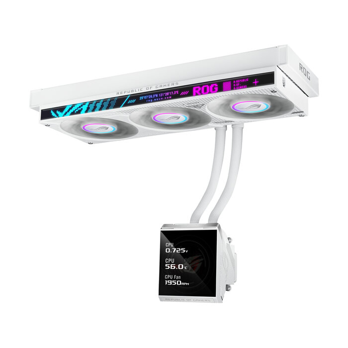 Asus ASUS ROG STRIX SLC IV 360 ARGB LCD WHT Processor Alles-in-één vloeistofkoeler 12 cm Wit 1 stuk(s)