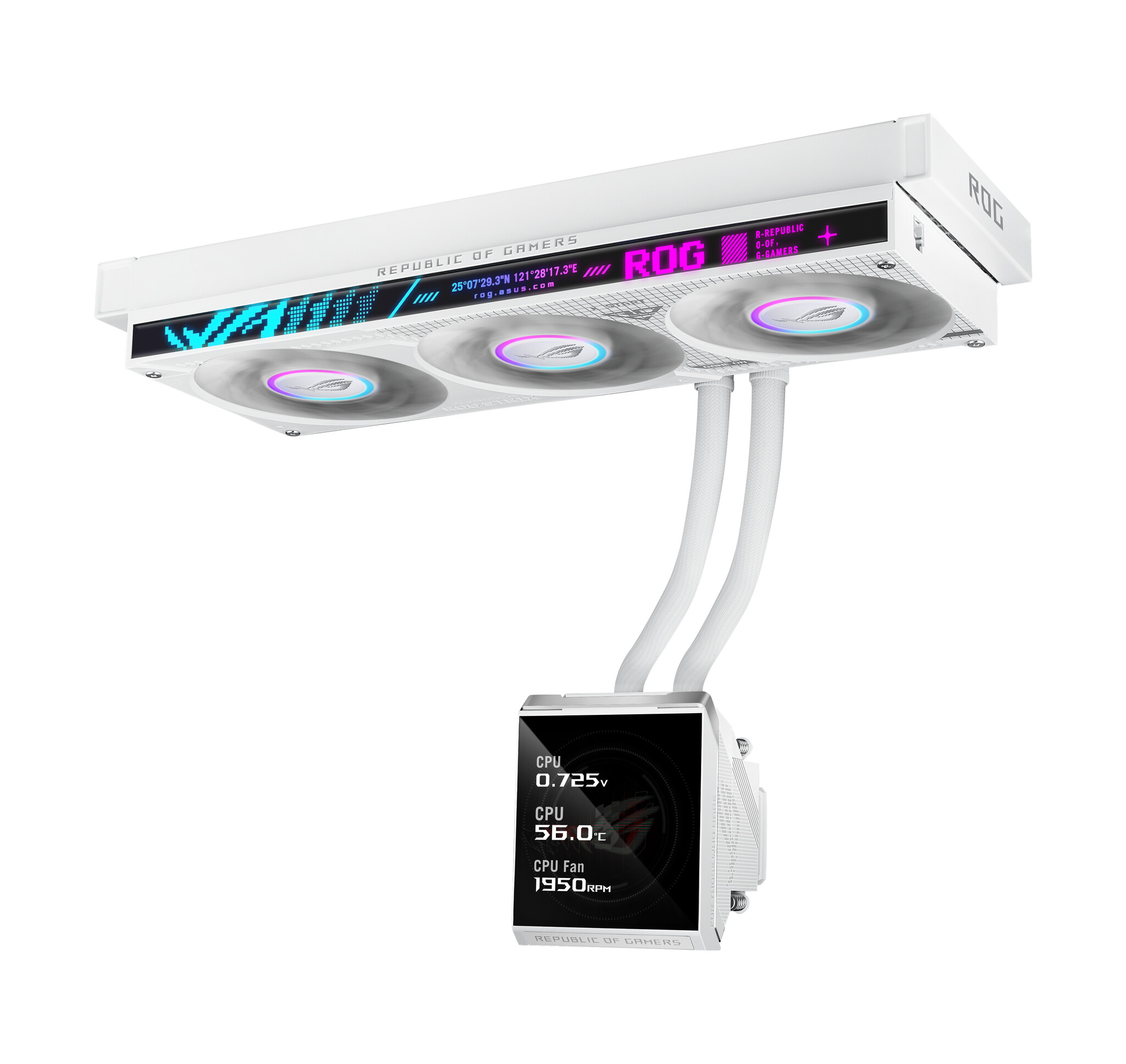 Asus ASUS ROG STRIX SLC IV 360 ARGB LCD WHT Processor Alles-in-één vloeistofkoeler 12 cm Wit 1 stuk(s)