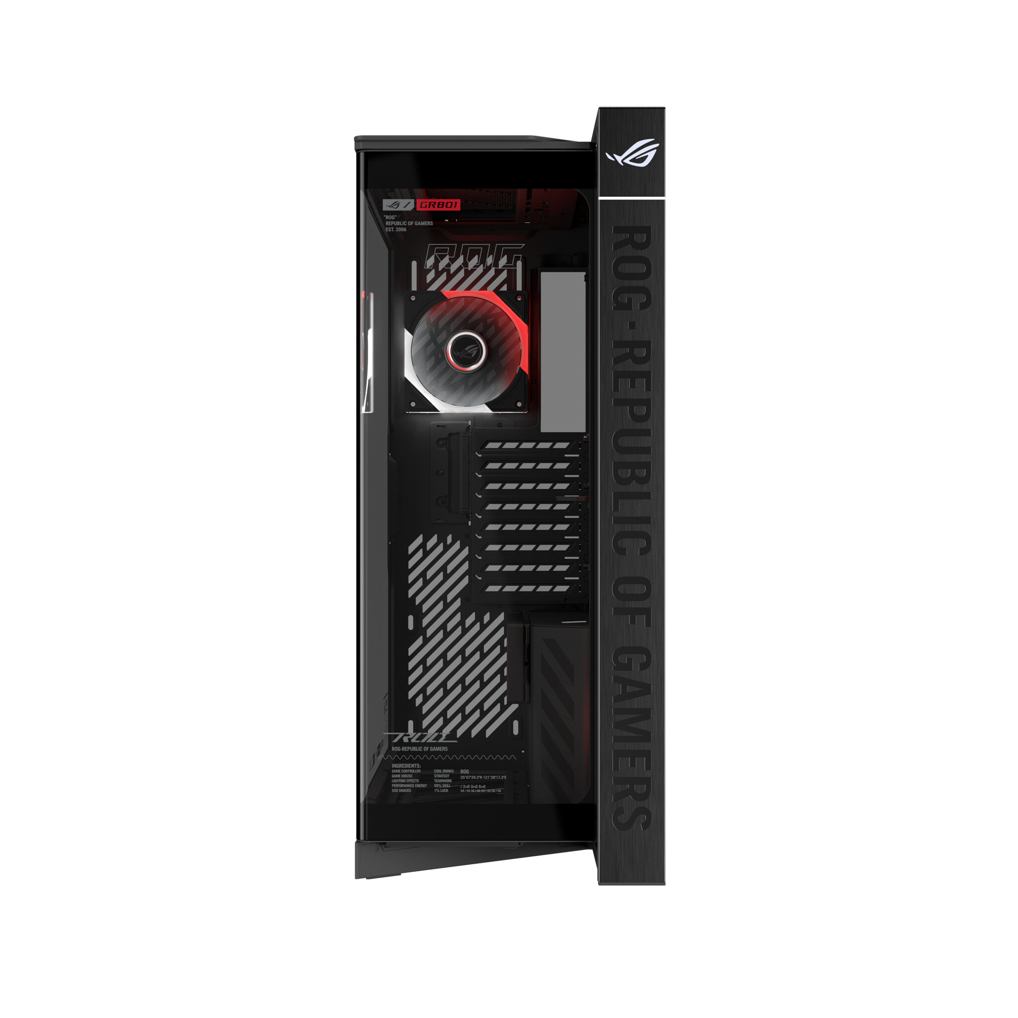 Asus ASUS ROG CRONOX GR801 CURVE TG ARGB BLACK Midi Tower Zwart