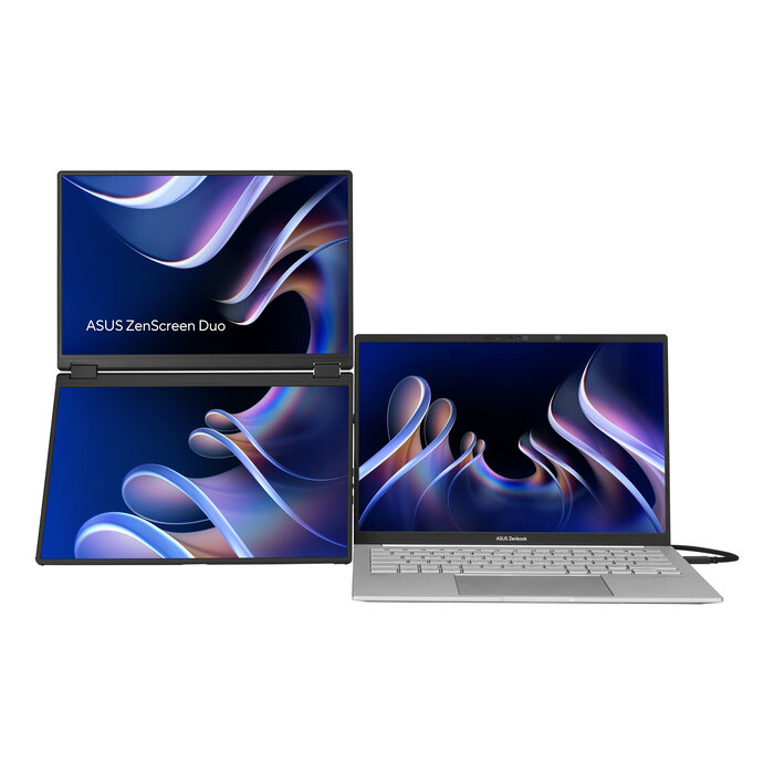 Asus ASUS ZenScreen Duo MB14FCD Draagbare monitor Zwart 35,6 cm (14") LCD 1920 x 1200 Pixels