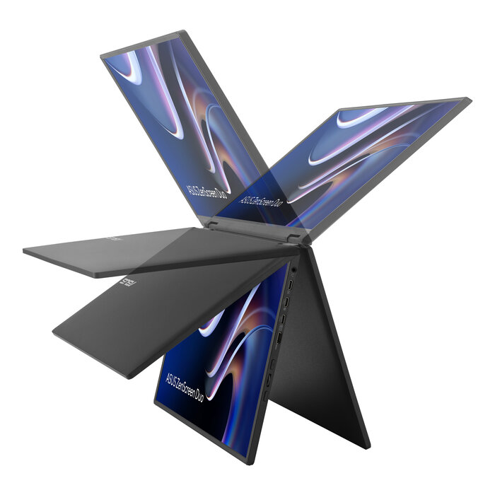 Asus ASUS ZenScreen Duo MB14FCD Draagbare monitor Zwart 35,6 cm (14") LCD 1920 x 1200 Pixels
