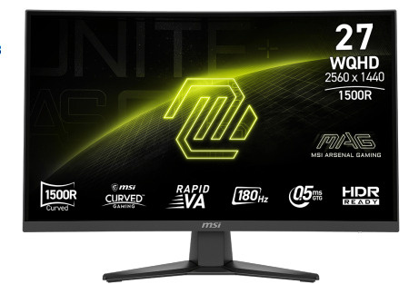 MSI MSI MAG 275CQFDE E18 computer monitor 68,6 cm (27") 2560 x 1440 Pixels Wide Quad HD LED Zwart