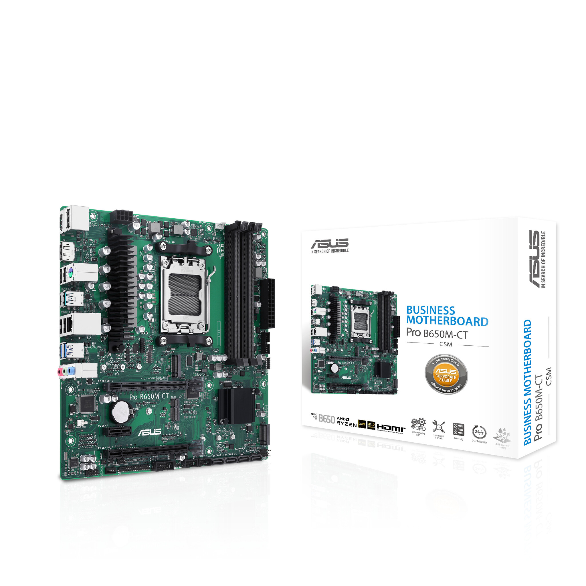Asus ASUS PRO B650M-CT-CSM AMD B650 Socket AM5 micro ATX