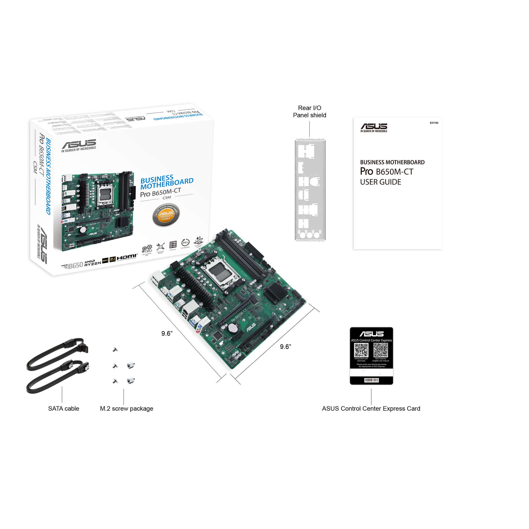 Asus ASUS PRO B650M-CT-CSM AMD B650 Socket AM5 micro ATX