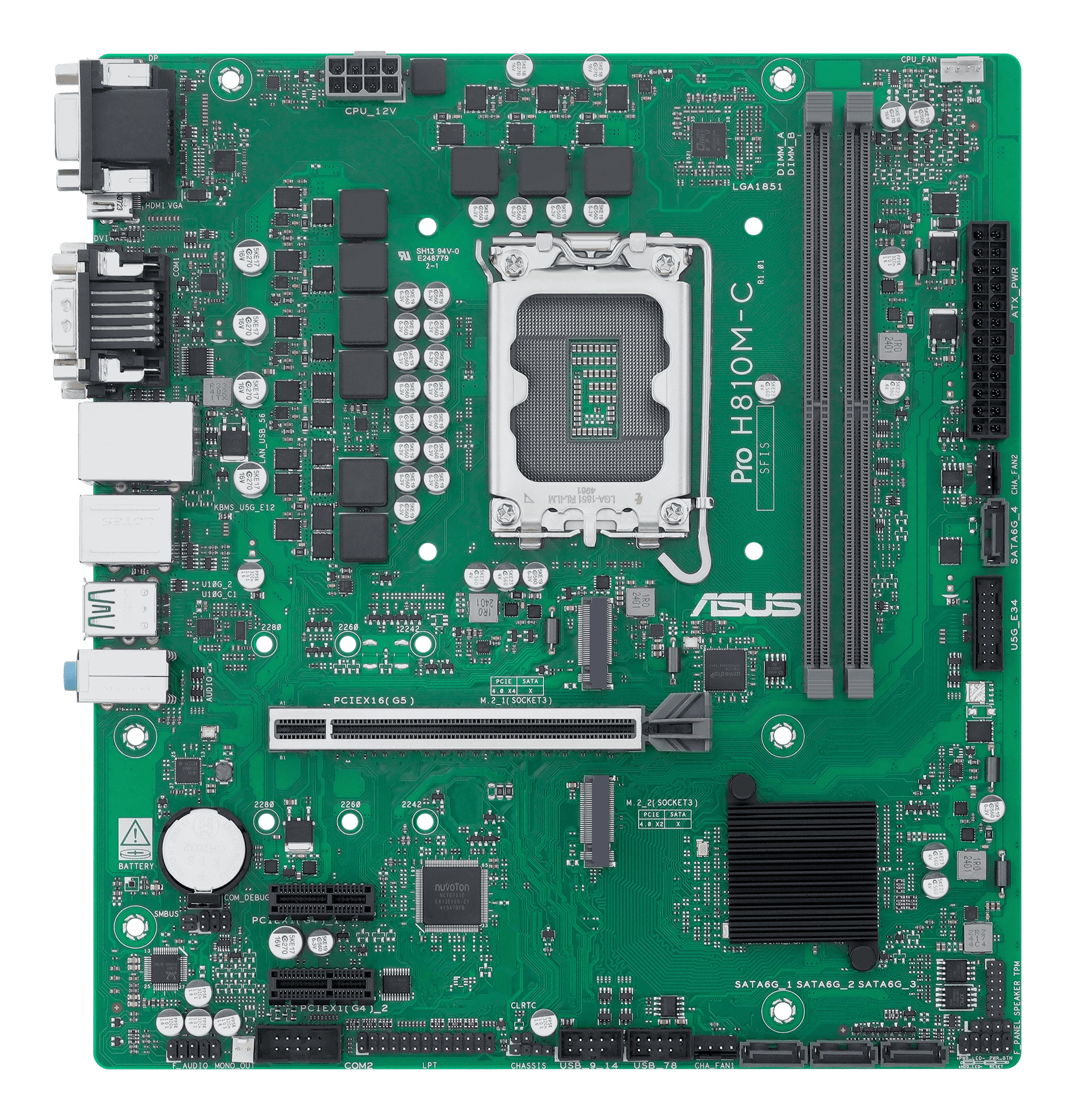 Asus ASUS PRO H810M-C-CSM Intel H810 LGA 1851 (Socket V1) micro ATX