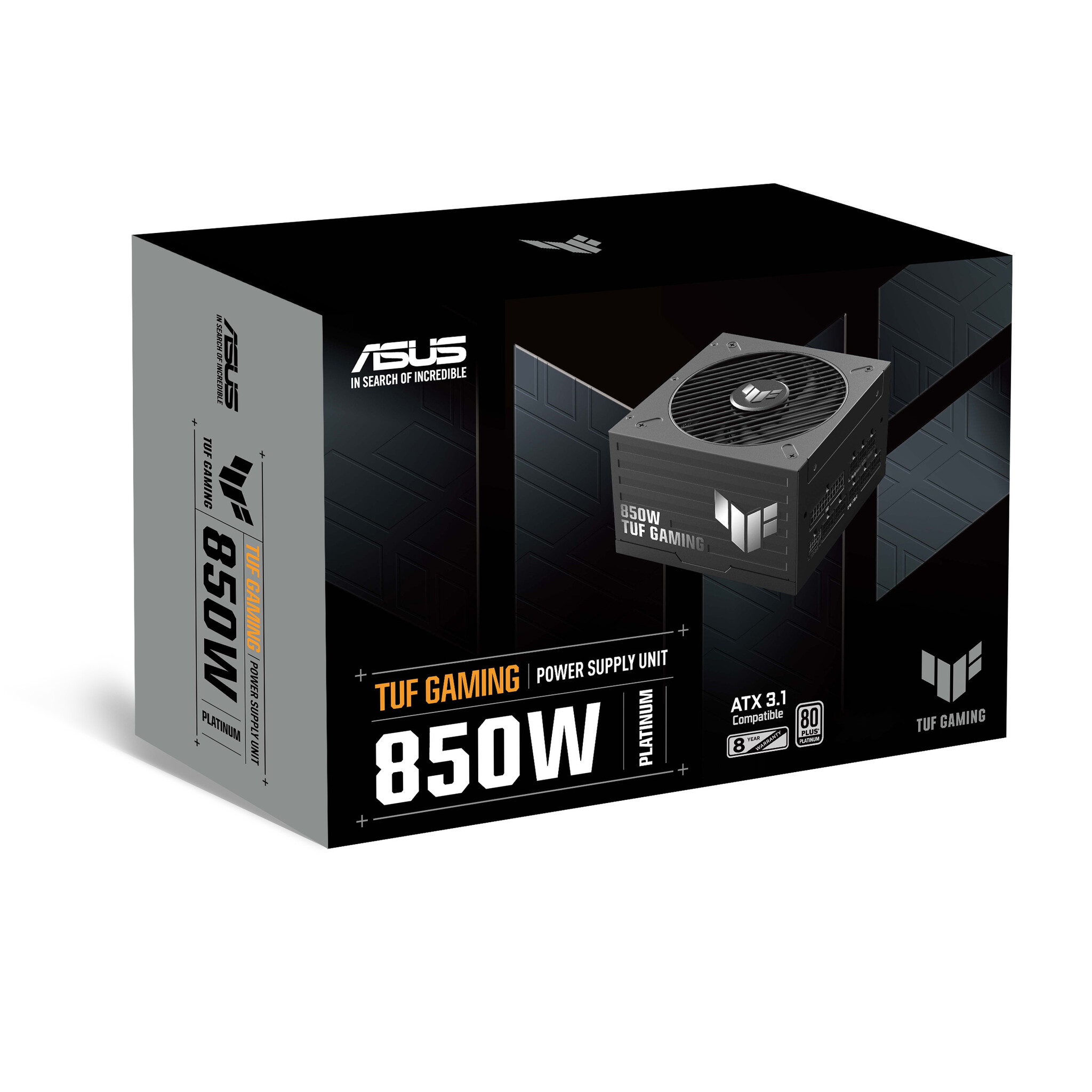 Asus ASUS TUF Gaming 850W Platinum power supply unit 20+4 pin ATX ATX Zwart