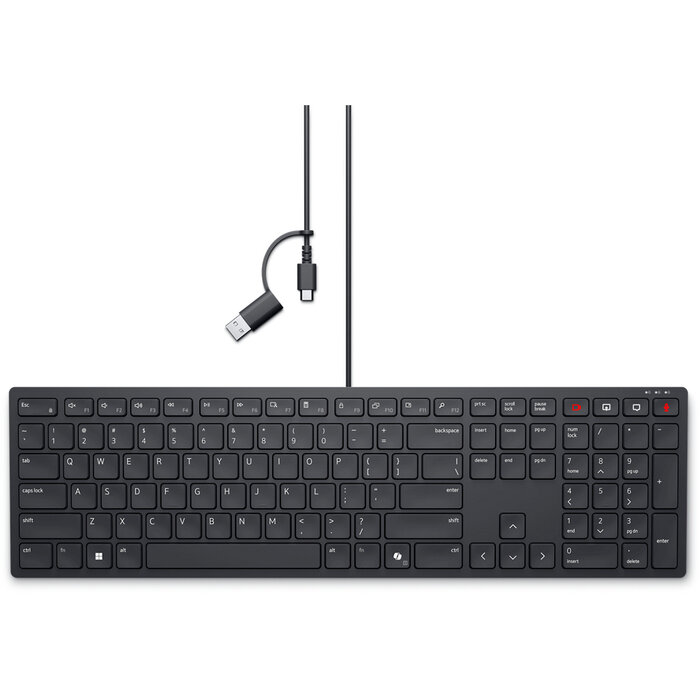 Dell DELL Pro bekabeld samenwerkingstoetsenbord - KB525C - VS internationaal (QWERTY)