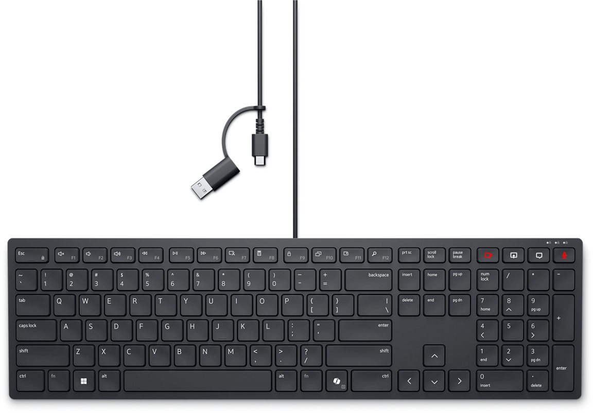 Dell DELL Pro bekabeld samenwerkingstoetsenbord - KB525C - VS internationaal (QWERTY)