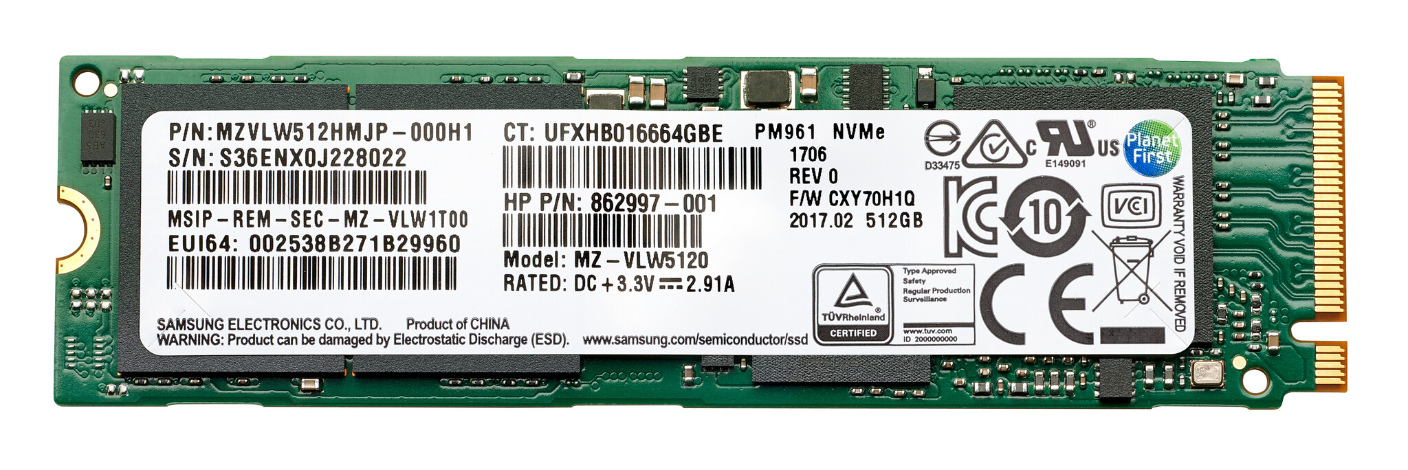 Hewlett & Packard INC. HP 1 TB PCIe 4x4 NVMe TLC SSD