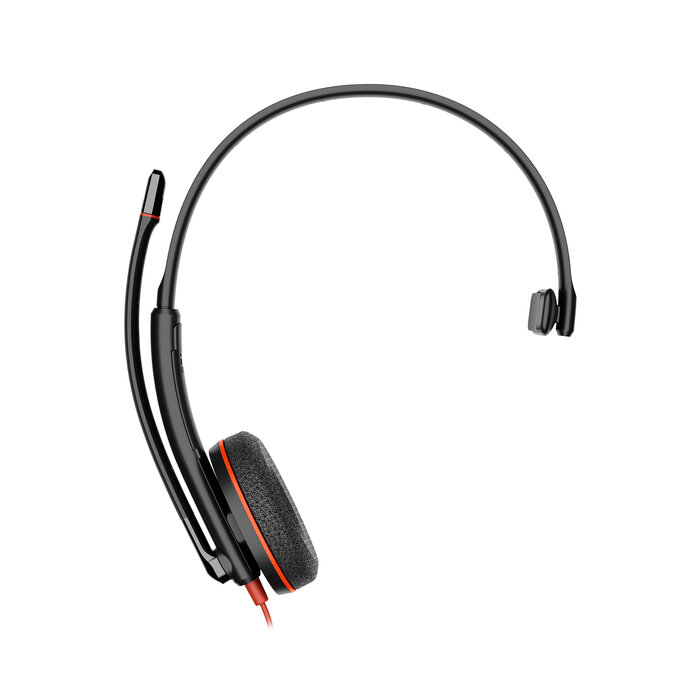 Hewlett & Packard INC. HP Poly Blackwire 3210 zwarte mono USB-C-headset + USB-C/A-adapter (bulk)
