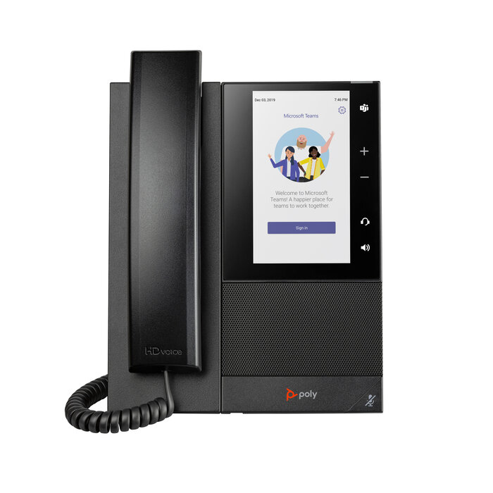 Hewlett & Packard INC. HP Poly CCX 505 Business Media Phone voor Microsoft Teams met PoE-ondersteuning