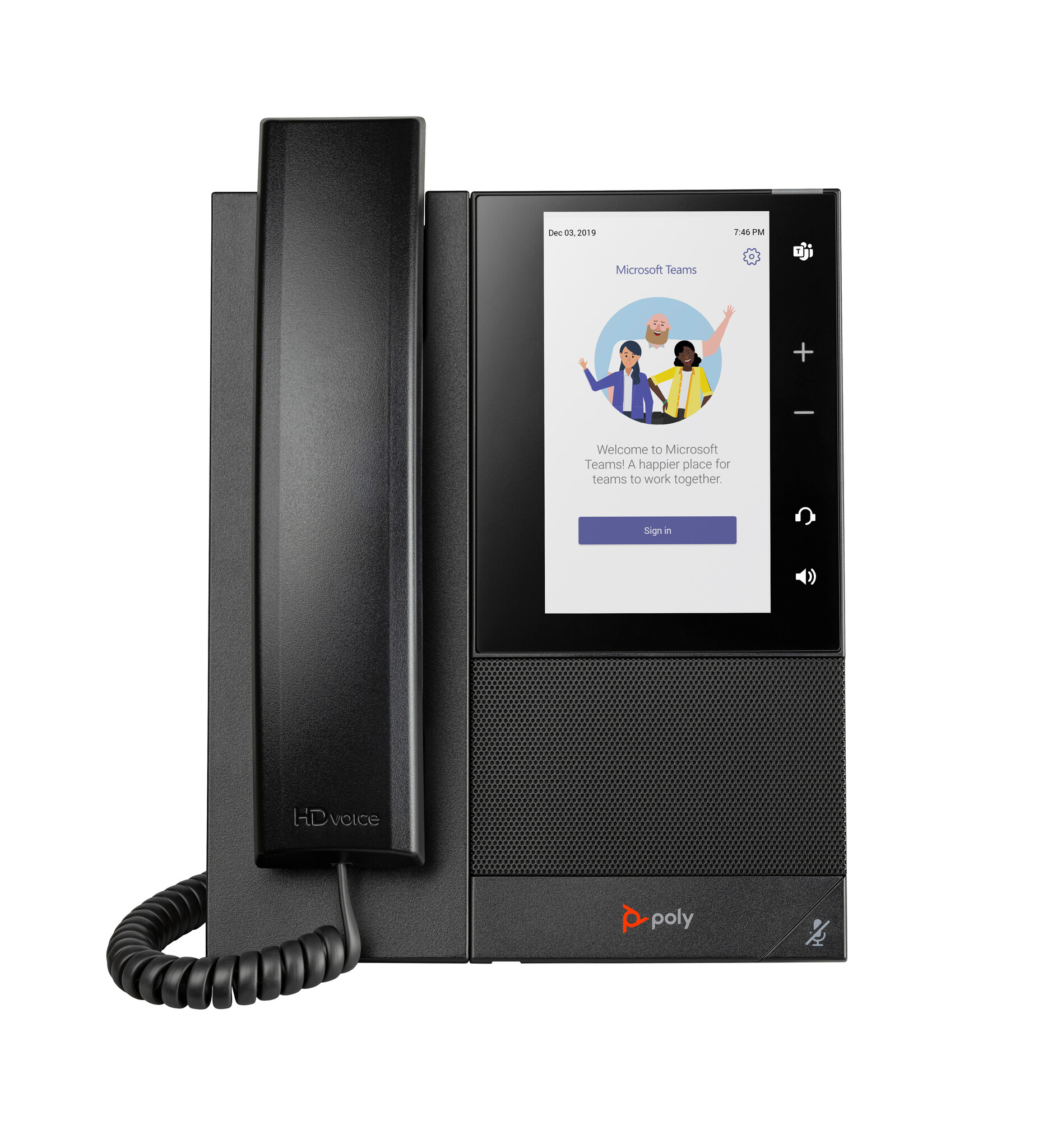 Hewlett & Packard INC. HP Poly CCX 505 Business Media Phone voor Microsoft Teams met PoE-ondersteuning