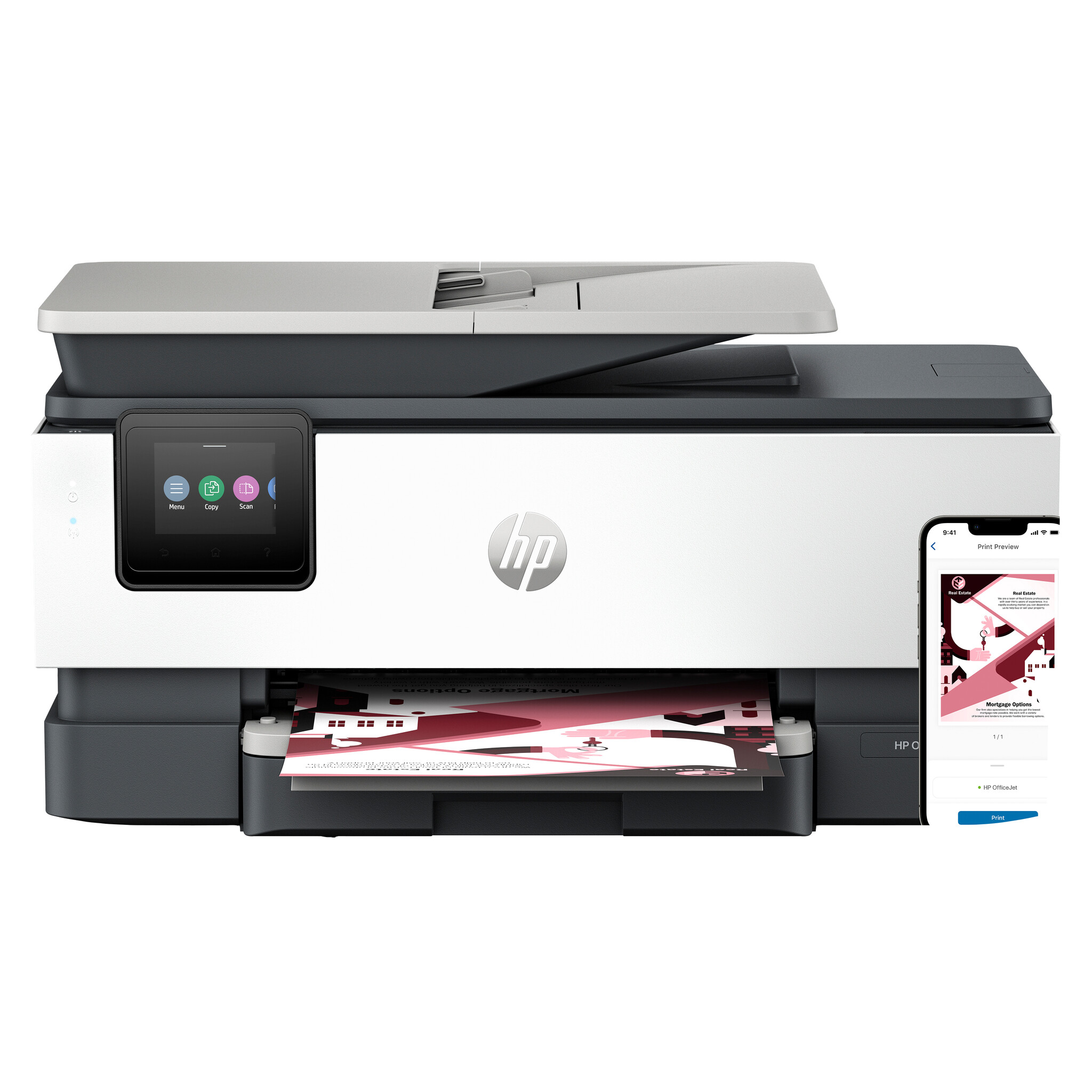 Hewlett & Packard INC. HP OfficeJet Pro 8122e Draadloos All-in-One Kleur Printer, Instant Ink; Dubbelzijdig printen