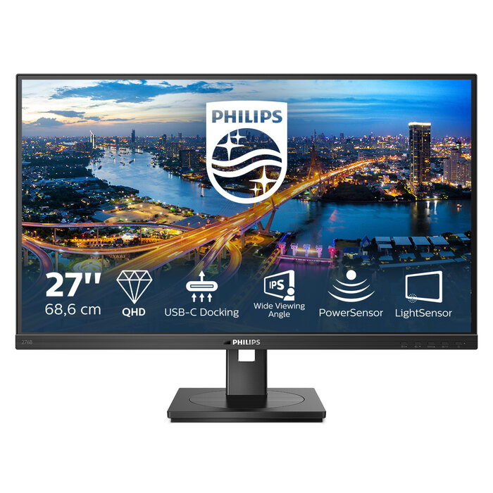 Philips Philips 276B1/00 computer monitor 68,6 cm (27") 2560 x 1440 Pixels Full HD LED Zwart