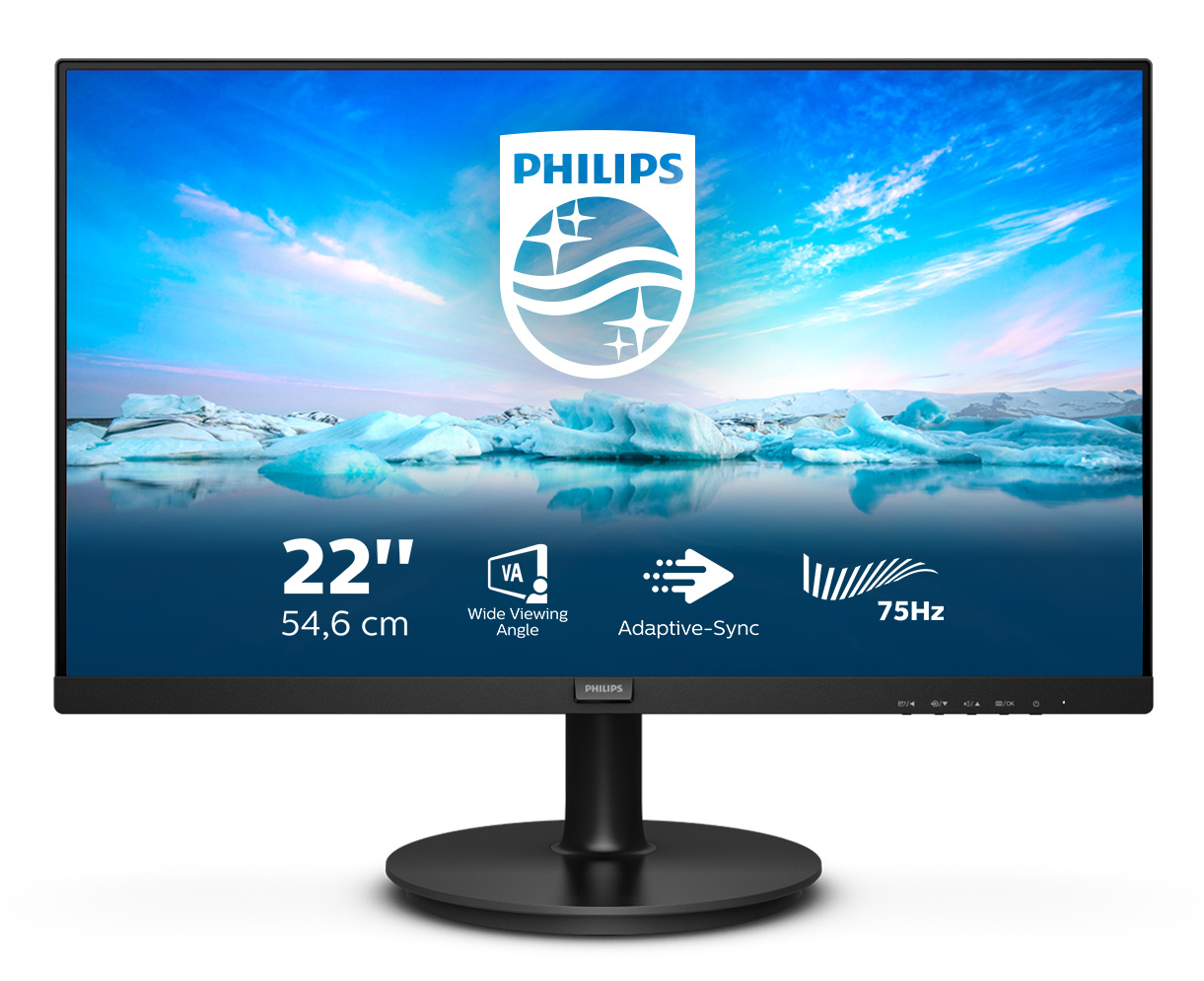 Philips Philips V Line 222V8LA/00 computer monitor 54,6 cm (21.5") 1920 x 1080 Pixels Full HD LCD Zwart