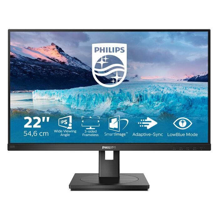 Philips Philips S Line 222S1AE/00 computer monitor 54,6 cm (21.5") 1920 x 1080 Pixels Full HD LCD Zwart