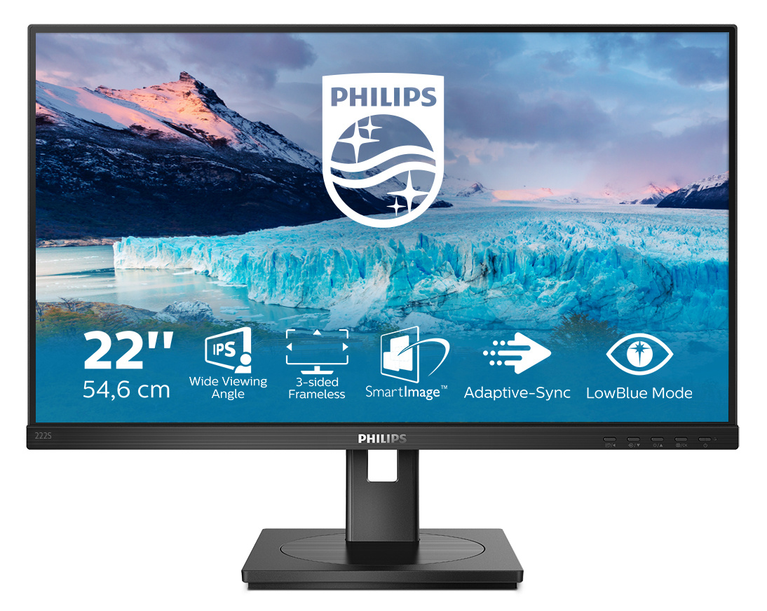 Philips Philips S Line 222S1AE/00 computer monitor 54,6 cm (21.5") 1920 x 1080 Pixels Full HD LCD Zwart