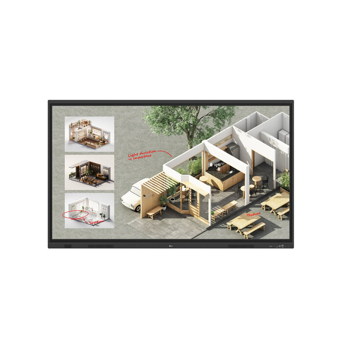 LG LG CreateBoard Standard interactief whiteboard 190,5 cm (75") 3840 x 2160 Pixels Touchscreen Zwart