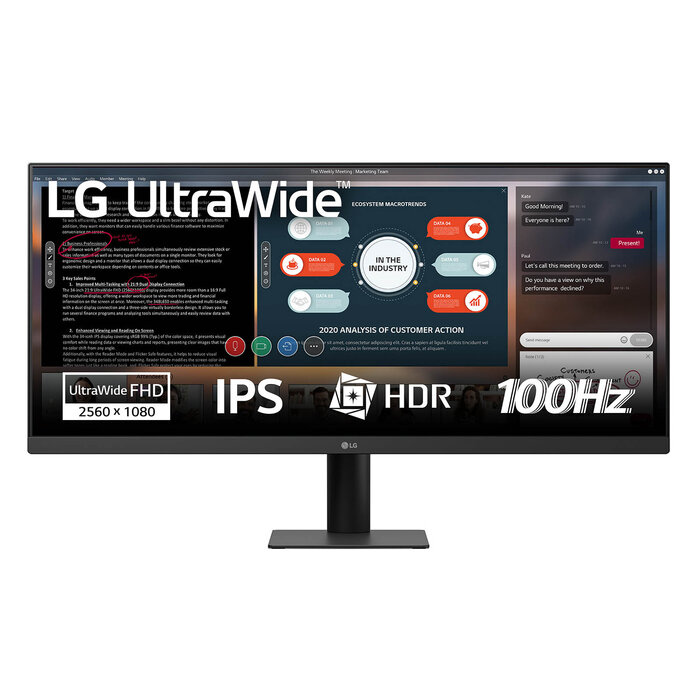 LG LG 29U511A-B computer monitor 73,7 cm (29") 2560 x 1080 Pixels WFHD LCD Zwart