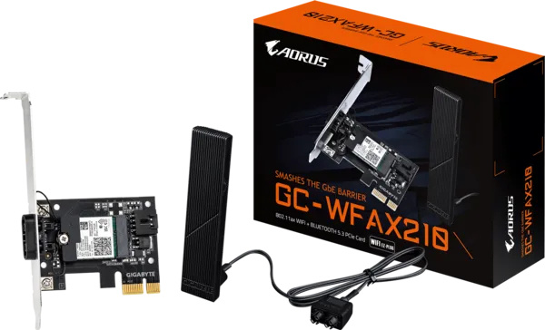 Gigabyte GIGABYTE GC-WFAX210 netwerkkaart Intern WLAN / Bluetooth 2400 Mbit/s