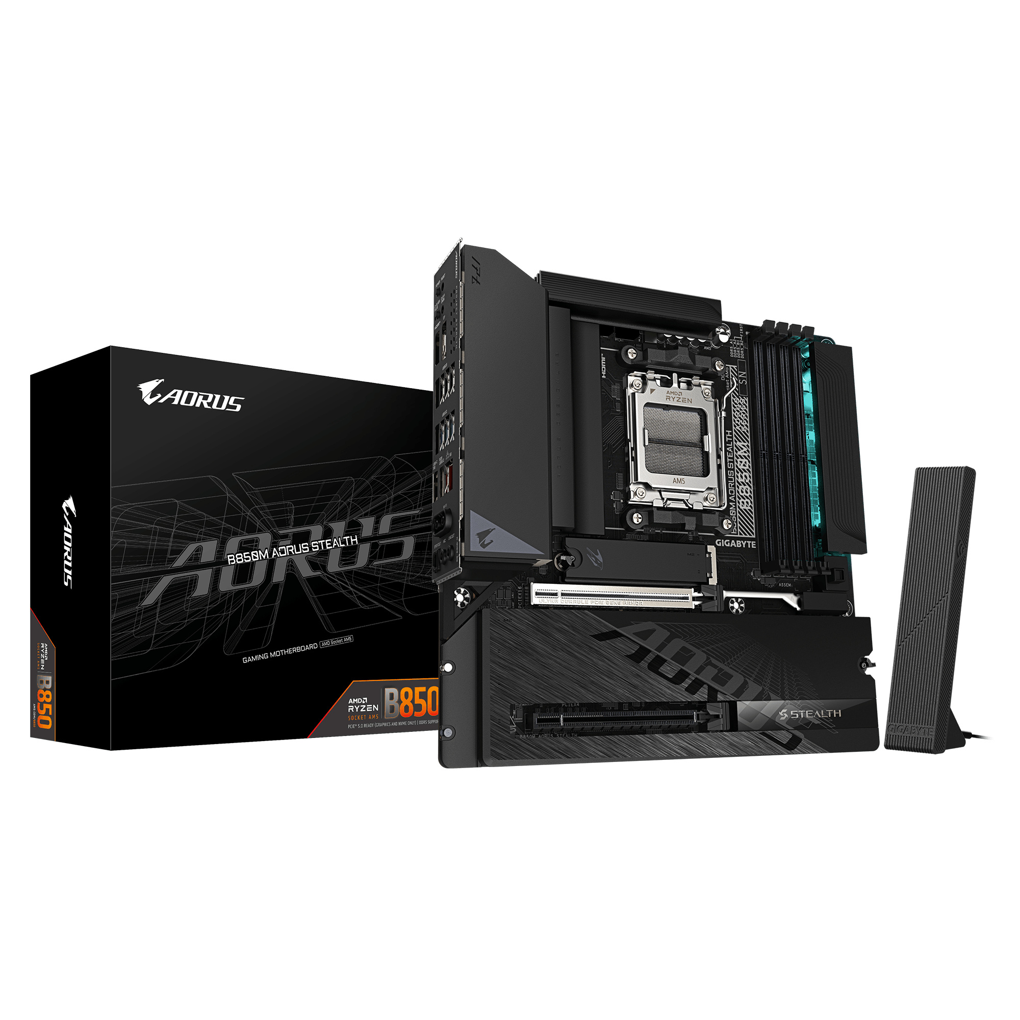 Gigabyte GIGABYTE B850M AORUS STEALTH moederbord AMD B850 Socket AM5 micro ATX