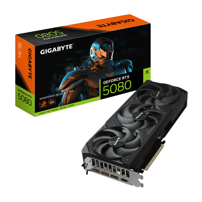 Gigabyte GIGABYTE GeForce RTX 5080 WINDFORCE OC V2 SFF 16G NVIDIA 16 GB GDDR7