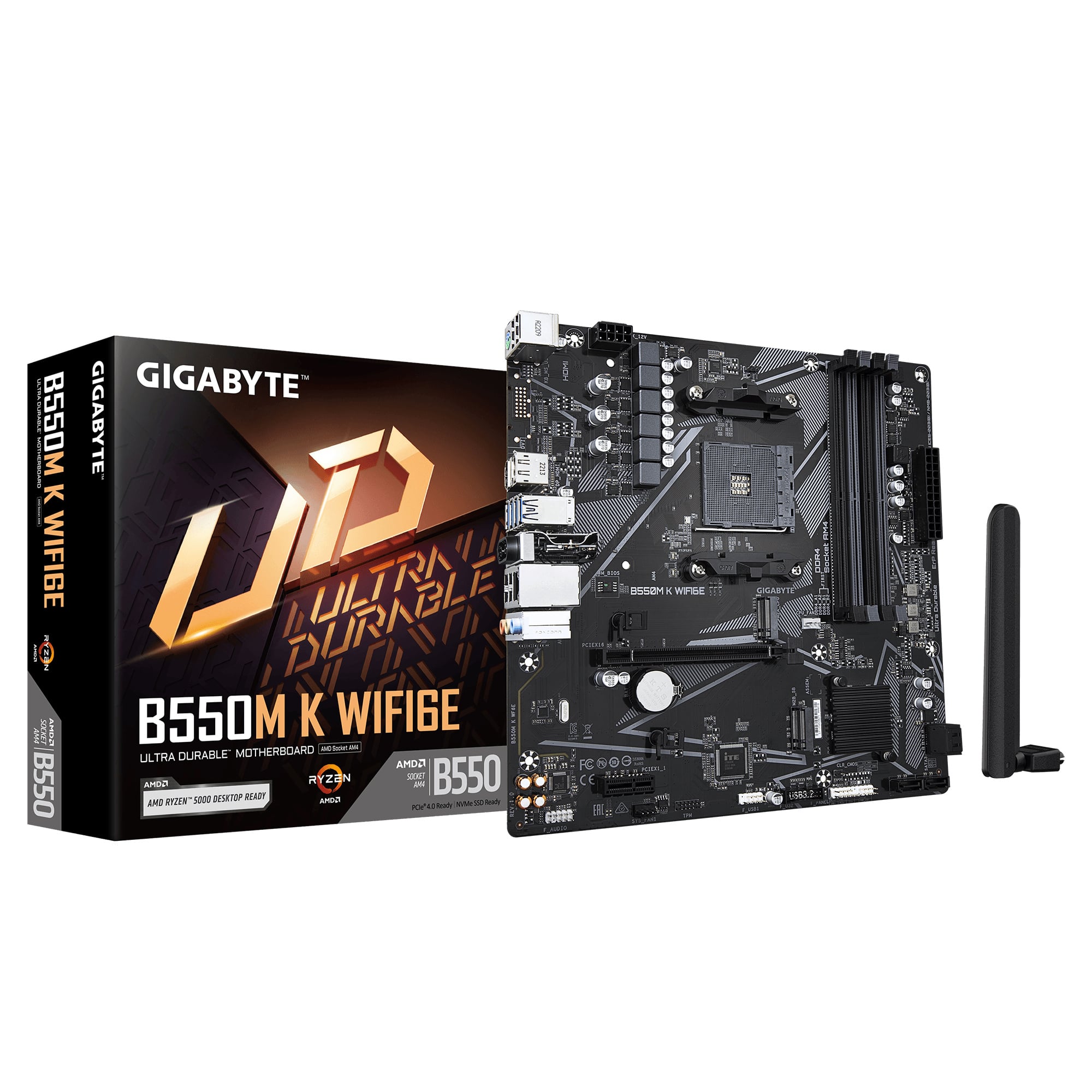 Gigabyte GIGABYTE B550M K WIFI6E AMD B550 Socket AM4 micro ATX