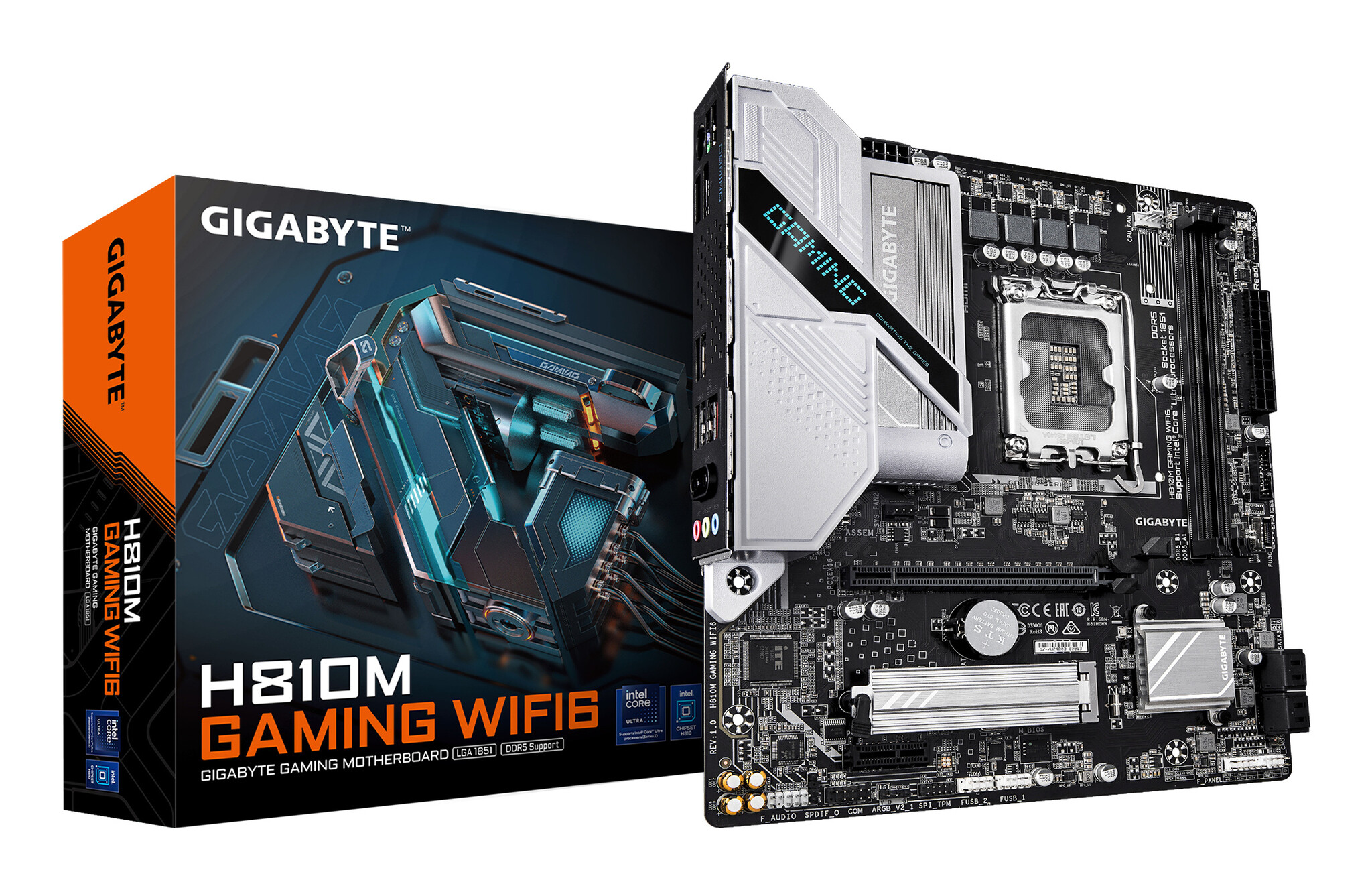 Gigabyte GIGABYTE H810M GAMING WIFI6 moederbord Intel H810 LGA 1851 (Socket V1) micro ATX