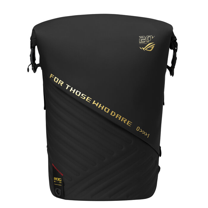 Asus ASUS ROG SLASH Backpack Edition 20 rugzak Roltoprugzak Zwart Polyester, PU leer
