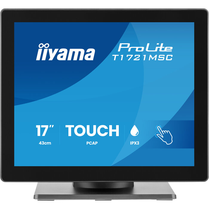 iiyama iiyama ProLite T1721MSC-B3 computer monitor 43,2 cm (17") 1280 x 1024 Pixels SXGA Touchscreen Tafelblad Zwart
