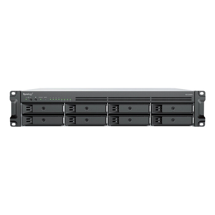Synology Synology RackStation RS1226RP+ data-opslag-server NAS Rack (2U) AMD Ryzen V1500B 4 GB DDR4 0 TB Synology DSM Zwart