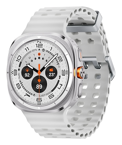 Samsung Samsung Galaxy Watch Ultra 3,81 cm (1.5") AMOLED 47 mm Digitaal 480 x 480 Pixels Touchscreen 4G Titanium, Wit Wifi GPS