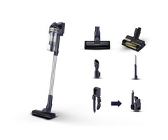 Samsung Samsung VS15A60AGR5 Steelstofzuiger Batterij Droog Zakloos 0,8 l 410 W Zwart, Zilver