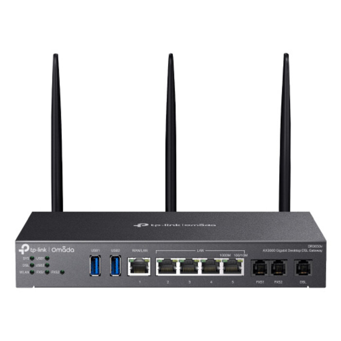 TP-Link TP-Link Omada AX3000 draadloze router Gigabit Ethernet Dual-band (2.4 GHz / 5 GHz) Zwart