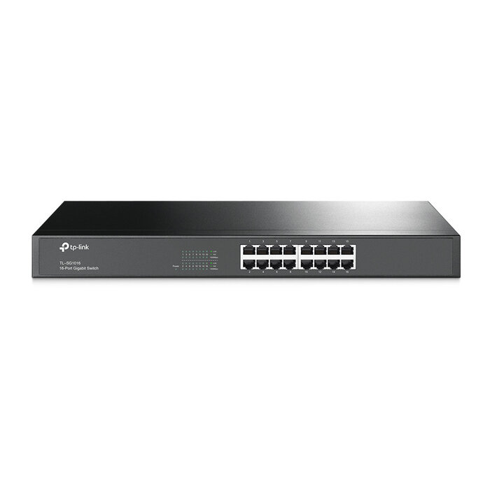 TP-Link TP-Link TL-SG1016 Unmanaged Gigabit Ethernet (10/100/1000) 1U Zwart