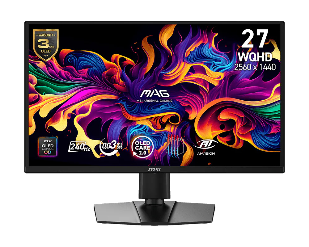MSI MSI MAG 272QP QD-OLED X24 computer monitor 67,3 cm (26.5") 2560 x 1440 Pixels Wide Quad HD Zwart