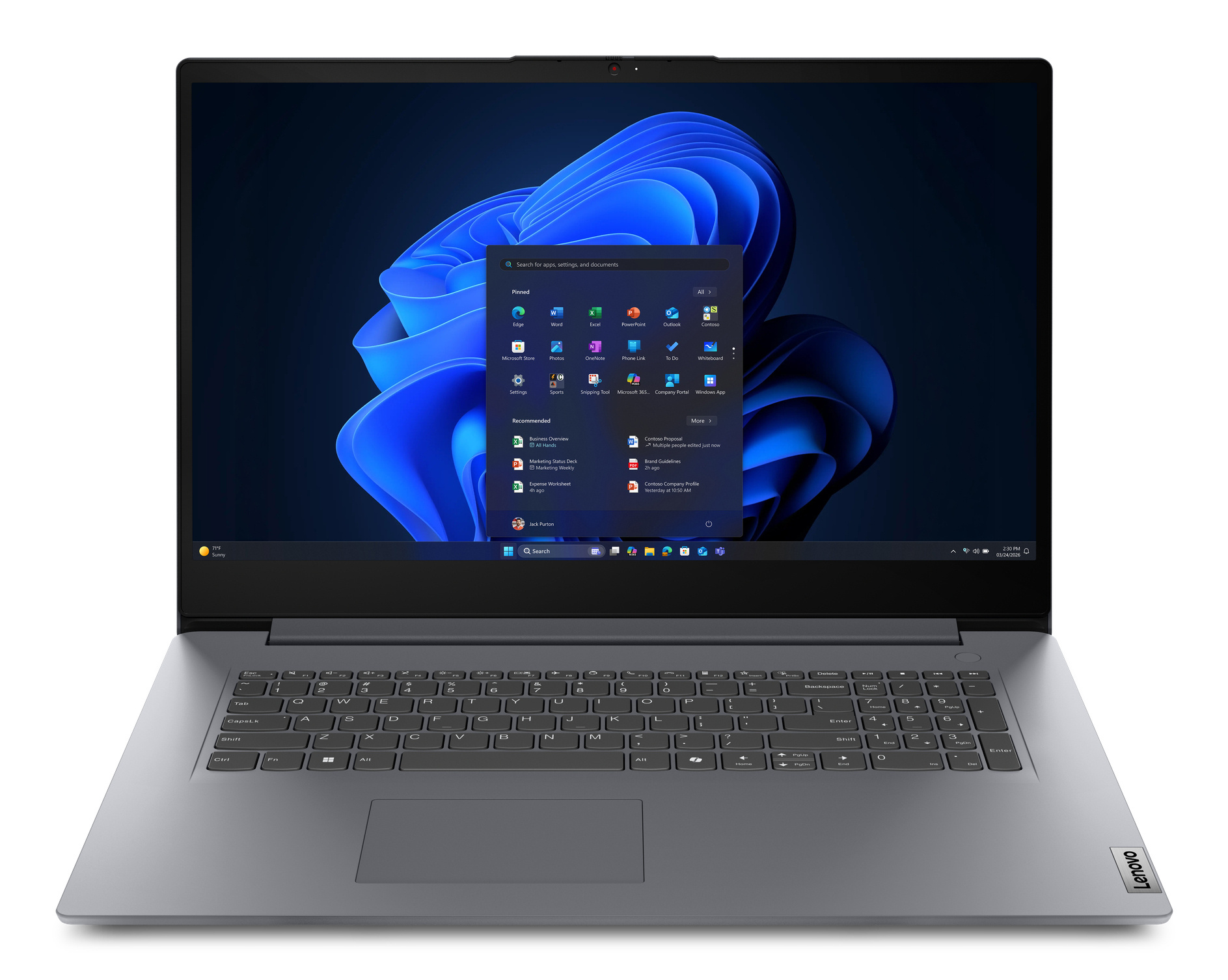 Lenovo Lenovo V17 G7 IWC Intel Core 5 320 Laptop 43,9 cm (17.3") Full HD 16 GB DDR5-SDRAM 512 GB SSD Wi-Fi 6 (802.11ax) Windows 11 Pro Grijs Belgisch