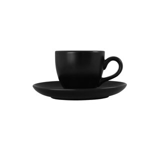 Duralite Espresso mat zwart 9,5 cl SET