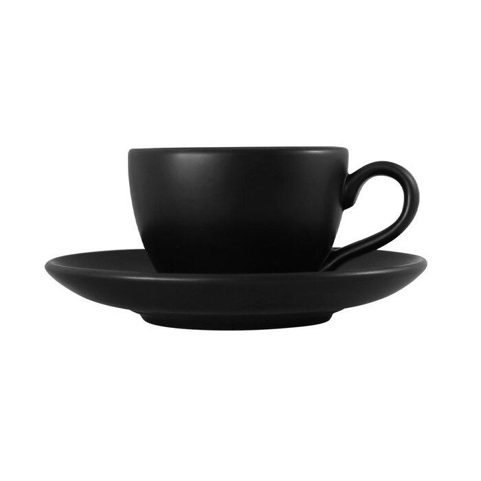 Duralite Koffie mat zwart 14 cl. SET