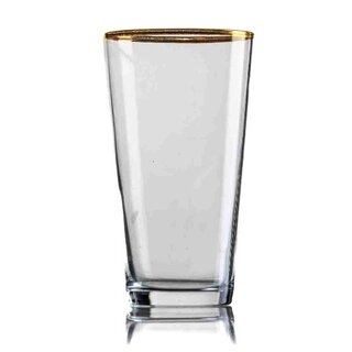 Bierglazen met gouden rand | Bedrukte vaasjes | 25cl. tapmaat