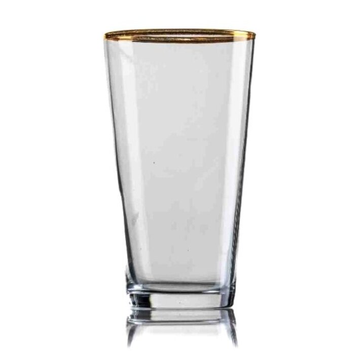 Bierglazen met gouden rand | Bedrukte vaasjes | 25cl. tapmaat